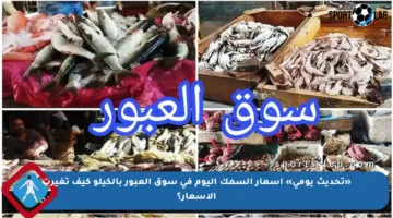 «تحديث يومي» اسعار السمك اليوم في سوق العبور بالكيلو كيف تغيرت الأسعار؟